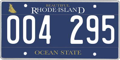 RI license plate 004295