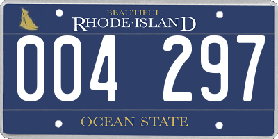 RI license plate 004297