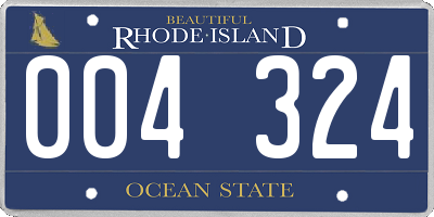 RI license plate 004324