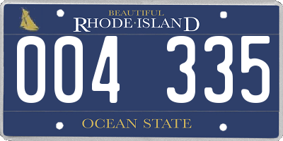 RI license plate 004335