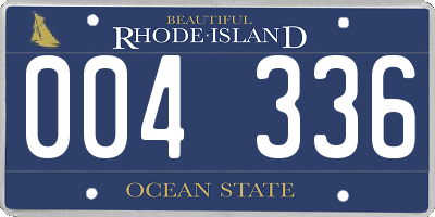 RI license plate 004336