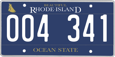 RI license plate 004341