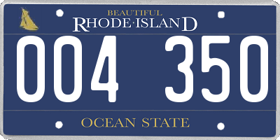 RI license plate 004350