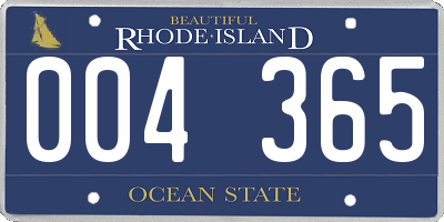 RI license plate 004365