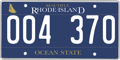 RI license plate 004370