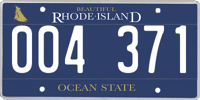 RI license plate 004371