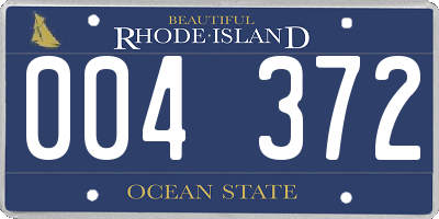 RI license plate 004372