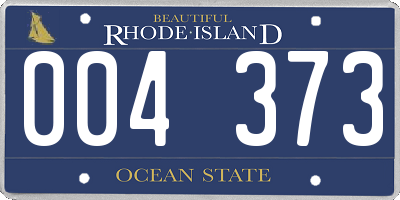 RI license plate 004373