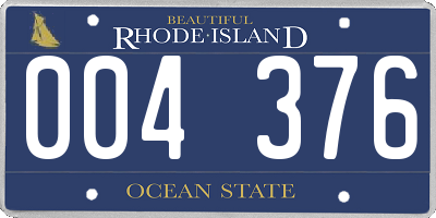 RI license plate 004376