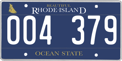 RI license plate 004379