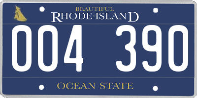 RI license plate 004390