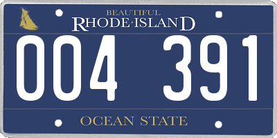 RI license plate 004391