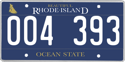 RI license plate 004393