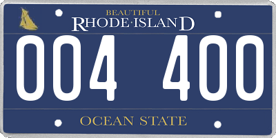 RI license plate 004400