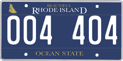 RI license plate 004404