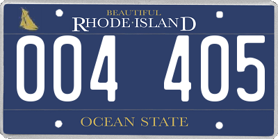 RI license plate 004405