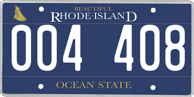 RI license plate 004408