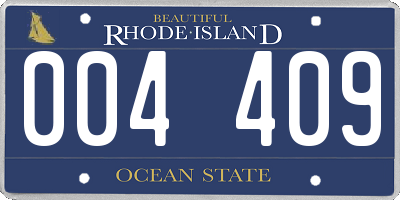 RI license plate 004409