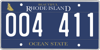 RI license plate 004411