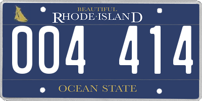 RI license plate 004414