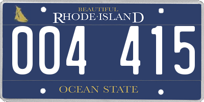 RI license plate 004415