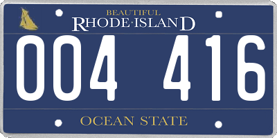 RI license plate 004416