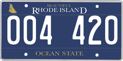 RI license plate 004420