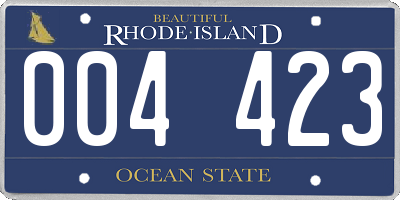 RI license plate 004423