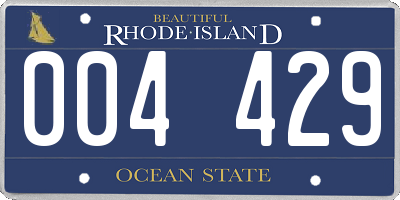 RI license plate 004429