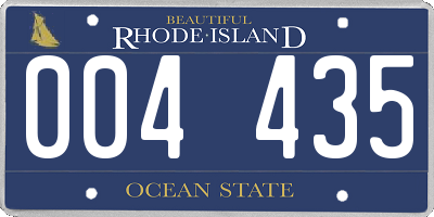 RI license plate 004435