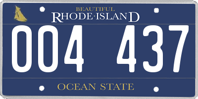 RI license plate 004437