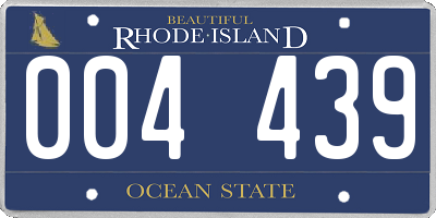 RI license plate 004439