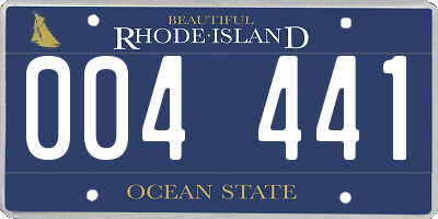 RI license plate 004441