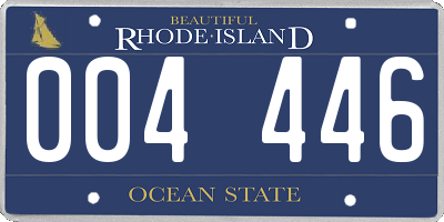 RI license plate 004446