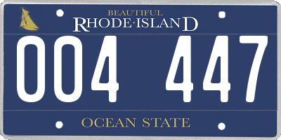 RI license plate 004447