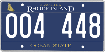 RI license plate 004448