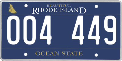 RI license plate 004449