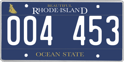 RI license plate 004453