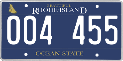 RI license plate 004455