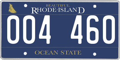 RI license plate 004460