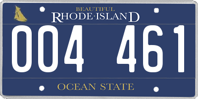 RI license plate 004461