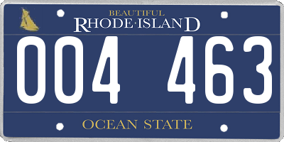 RI license plate 004463