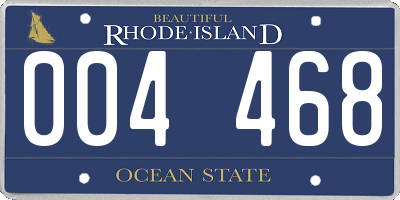 RI license plate 004468