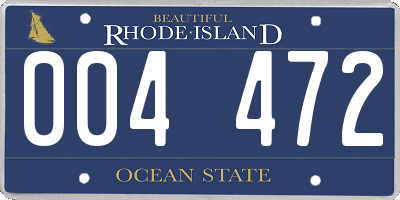 RI license plate 004472