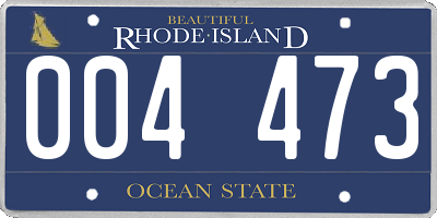 RI license plate 004473