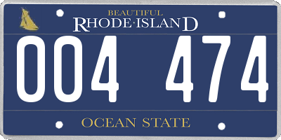 RI license plate 004474