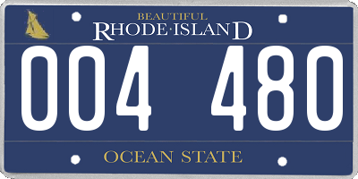 RI license plate 004480