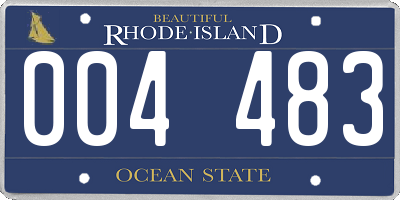 RI license plate 004483