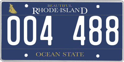 RI license plate 004488