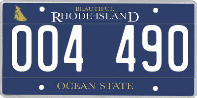 RI license plate 004490